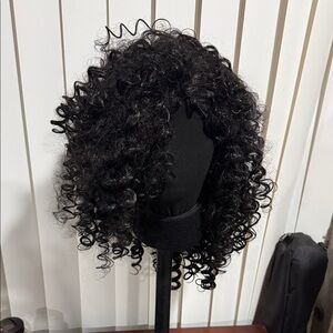 Curly Black Wig for Women